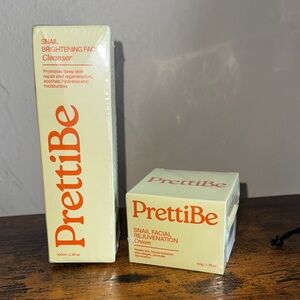 PrettiBe Snail Facial Cleanser and Cream Set